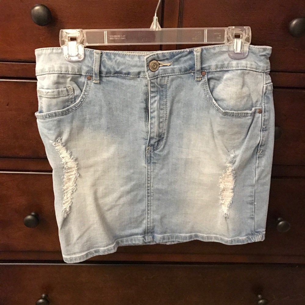 Blue Jean Mini Skirt